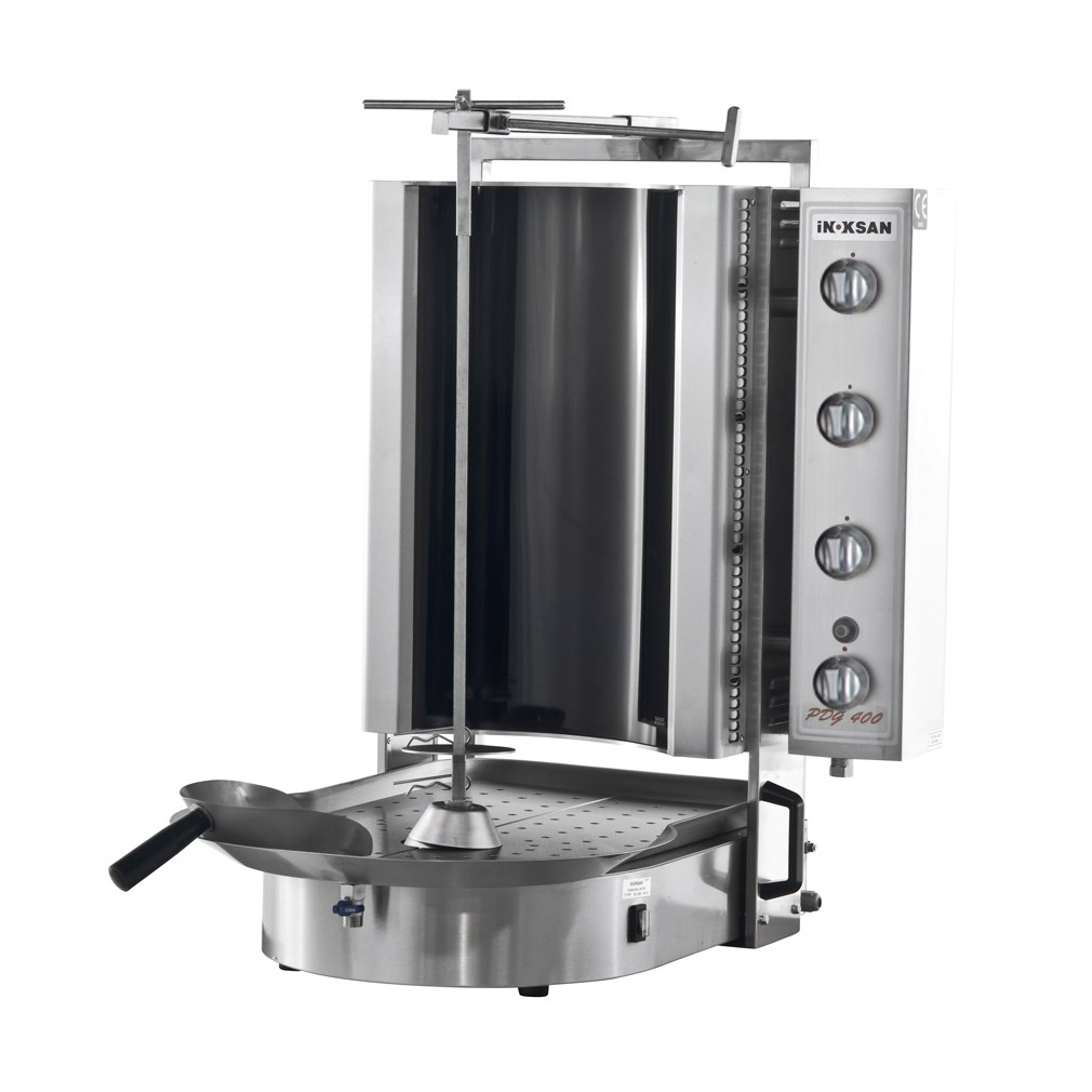 İnoksan-8 Radyanlı Robax Camlı Alttan Motorlu Döner Ocağı