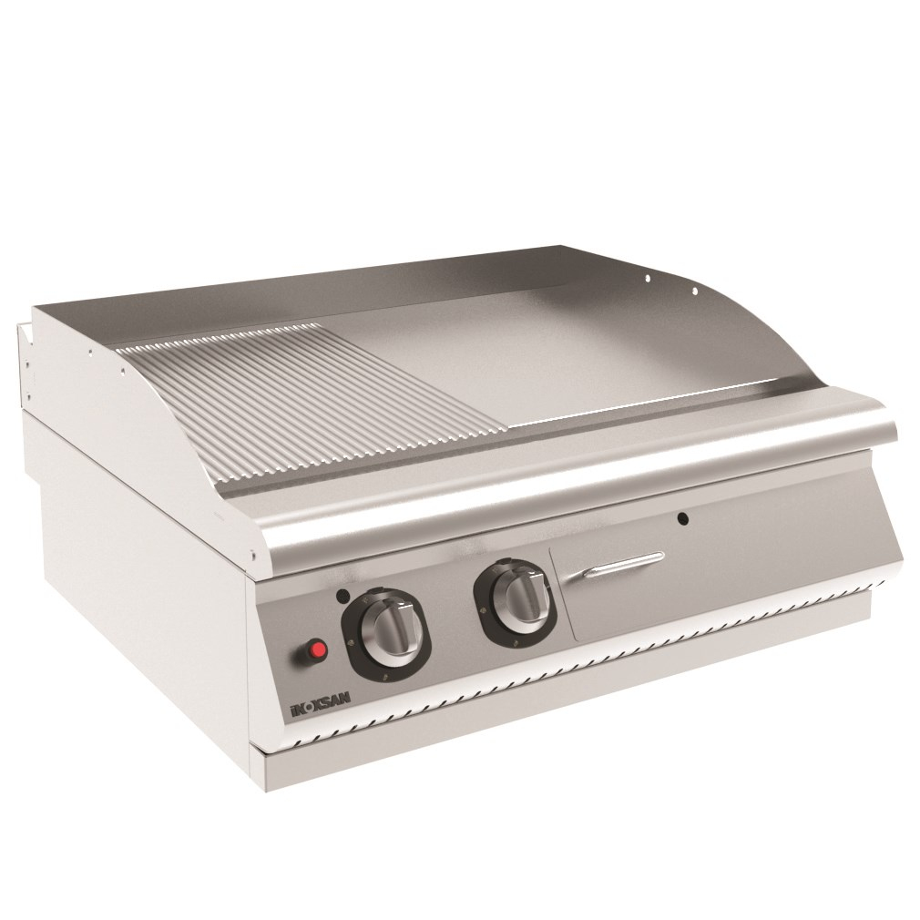 İnoksan-Grill Plate Set Üstü Yarı Oluklu Izgara