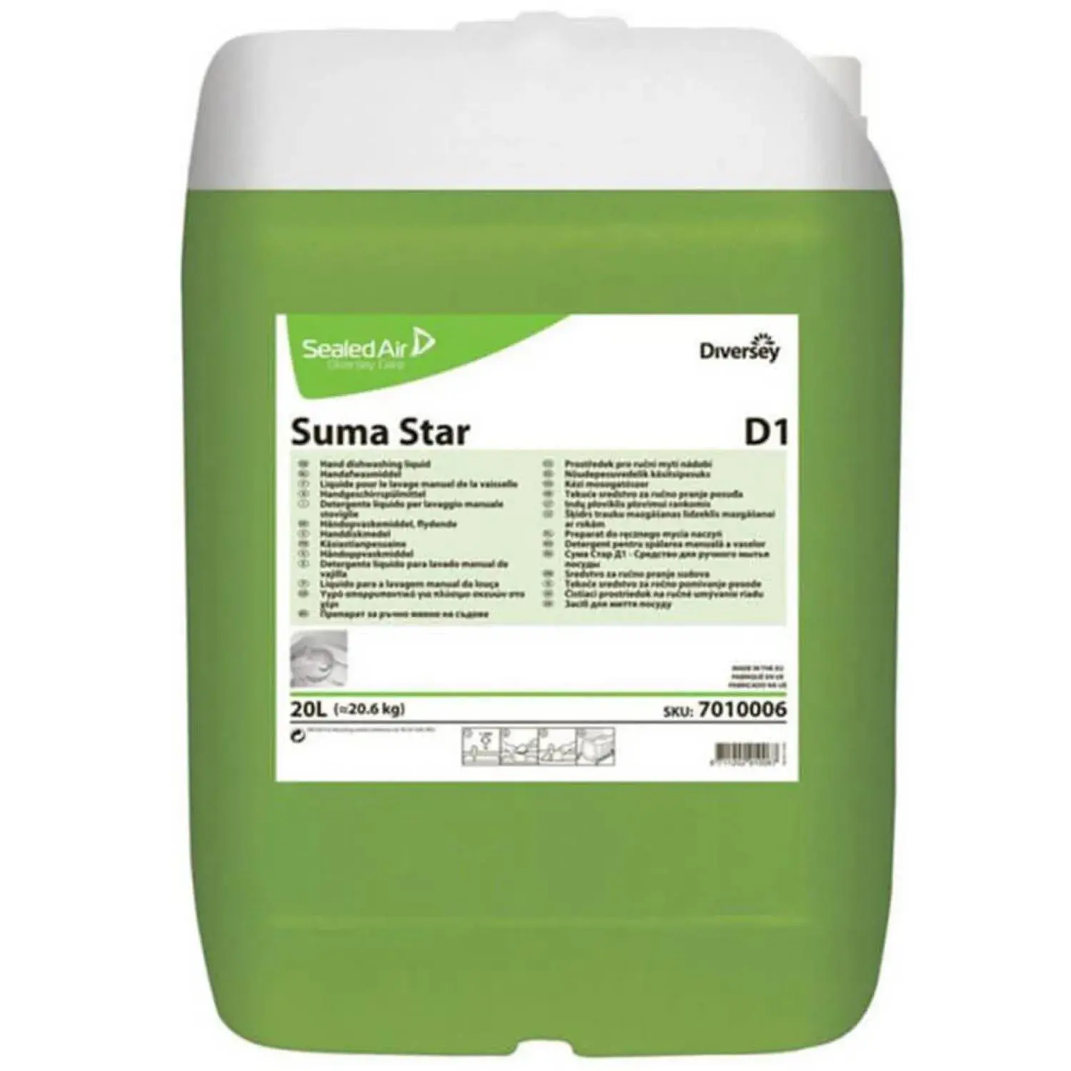 Diversey Suma Star D1 Elde Yıkama Bulaşık Deterjanı 20 Lt