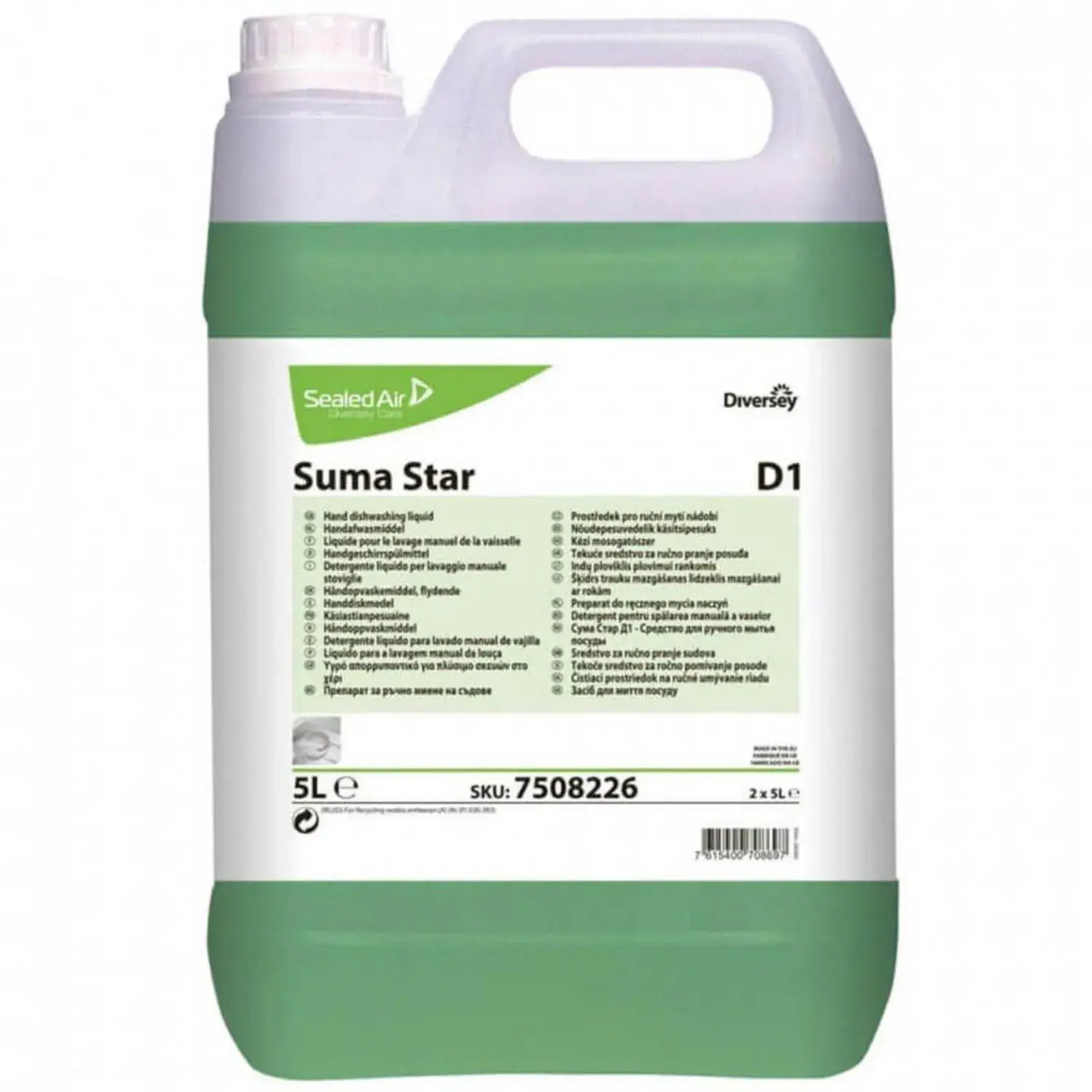 Diversey Suma Star D1 Elde Yıkama Bulaşık Deterjanı 5 Lt