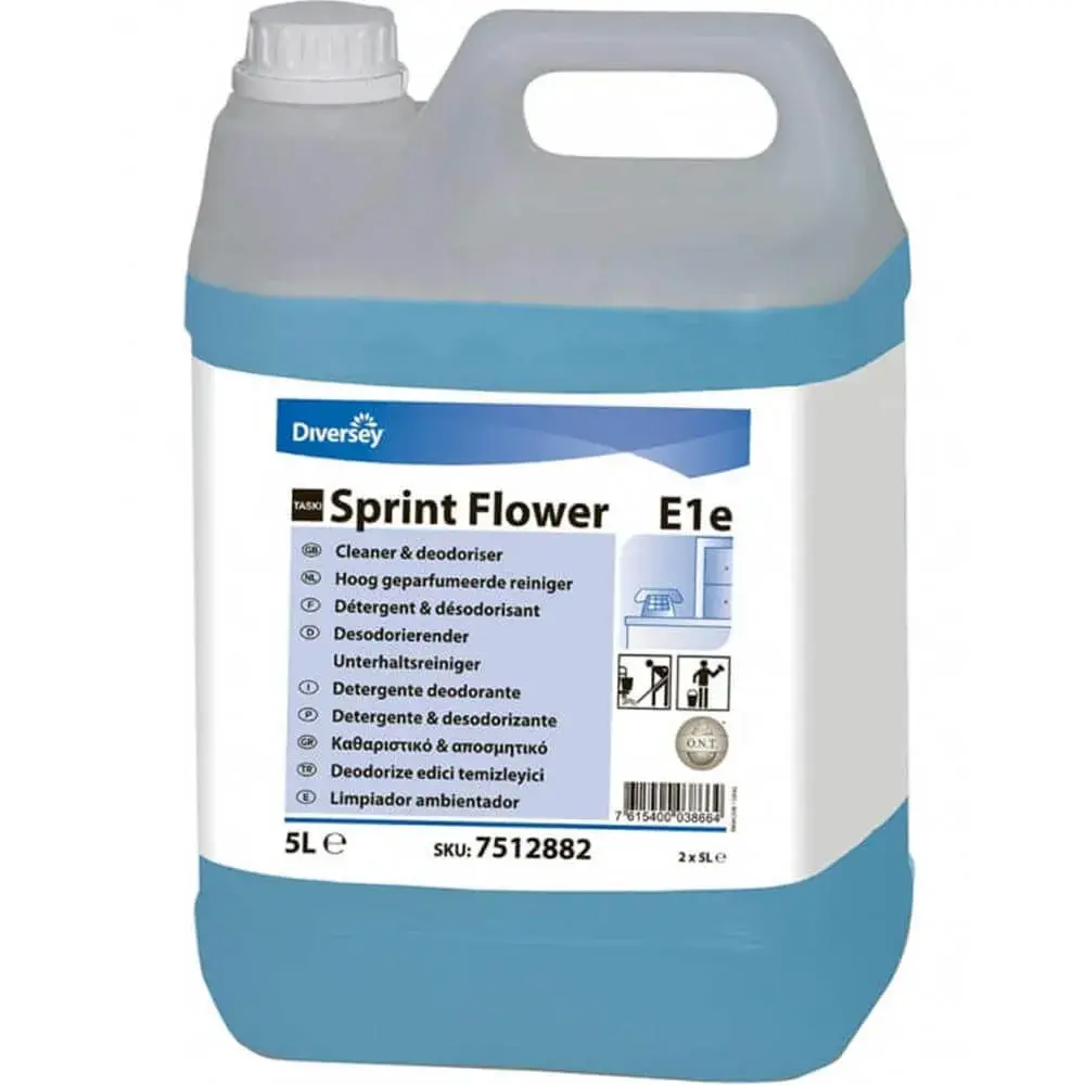 Diversey Taski Sprint Flower Kalıcı Parfümlü Yüzey Temizleyici 5 Lt